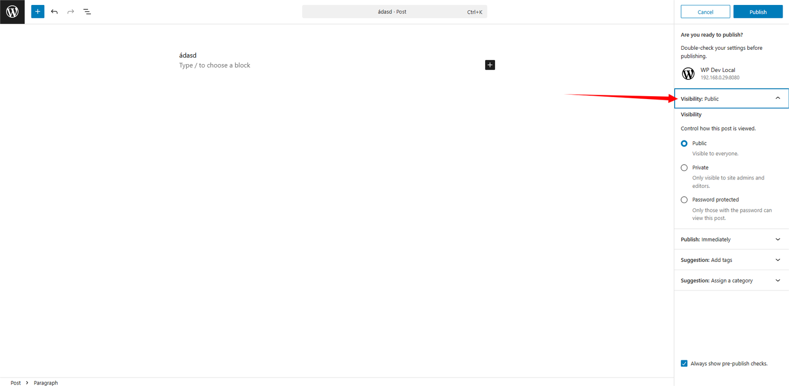 Trạng thái bài viết