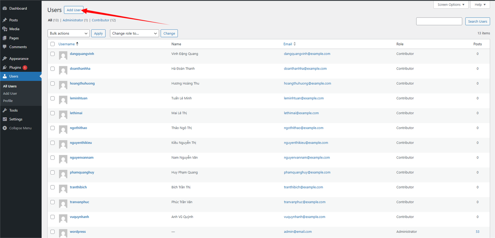 Thêm người dùng